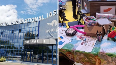 Aeroportul Iași oferă sprijin refugiaților care ajung în Iași. Spațiu de joacă pentru copiii celor fugiți de războiul din Ucraina