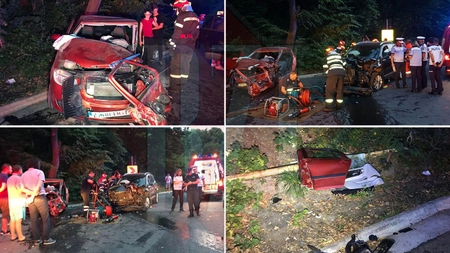 Accident rutier grav, în zona Bucium, din Iași! Şoferiţa a intrat cu maşina pe contrasens, iar, mai apoi, în coliziune cu un alt vehicul - GALERIE FOTO / VIDEO (Exclusiv)