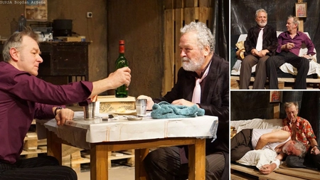 Doi cunoscuți actori, Teodor Corban și Constantin Pușcașu, în ultima premieră la Teatrul Național din Iași - FOTO