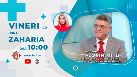 LIVE VIDEO - Prof.dr. Florin Mitu, șeful Clinicii de Recuperare Cardiovasculară, Spitalul de Recuperare Iași, discută în platoul BZI LIVE despre metodele de diagnosticare și recuperare a pacienților cu afecțiuni cardiovasculare - FOTO