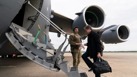 Antony Blinken și Lloyd Austin s-au întâlnit cu președintele Volodimir Zelenski, la Kiev