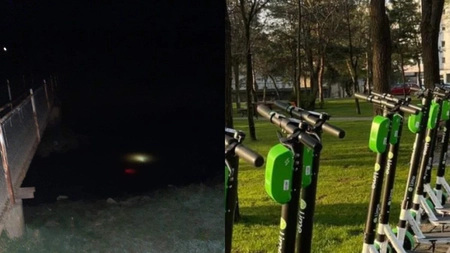 O trotinetă electrică a fost aruncată în apă la Ciric. Au inceput ieșenii să le distrugă?