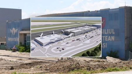 Se dărâmă clădirea de la Aviația Utilitară de lângă Aeroportul Iași! În zonă apare o nouă platformă pentru avioane