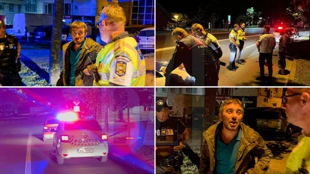Un șofer care conducea prin centrul Iașului în zig-zag a fost oprit de poliție. Nu a vrut să sufle în fiolă și s-a amuzat copios – VIDEO