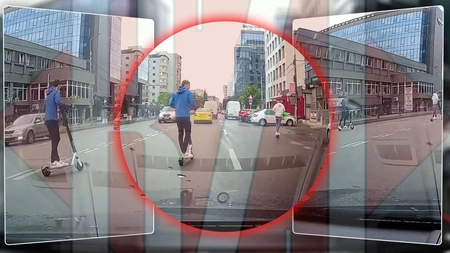 Inconștiență fără limite! „Trotinetiștii” își fac de cap în trafic, punându-și în pericol propriile vieți și pe cele ale șoferilor – VIDEO