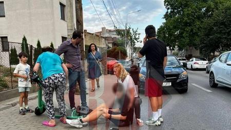 Incident pe Sărărie. Un copil a căzut de pe o trotinetă - EXCLUSIV, FOTO