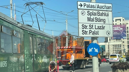 Circulația tramvaielor CTP Iași blocată în zona Podu Roș - EXCLUSIV, FOTO/UPDATE