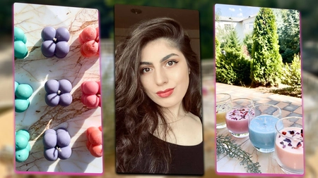 Denisa Mihăița Pădurariu îi cucerește pe ieșeni cu miresmele lumânărilor pe care le creează din ceară de soia 100 la sută naturală!