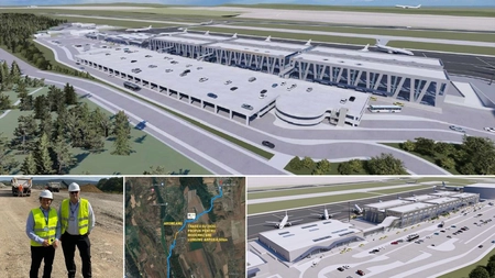 Noua cale de acces către Aeroportul Iași a intrat în faza de licitație! Se organizează șantierul pentru Terminalul 4 - FOTO