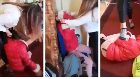 Scene de o violenţă incredibilă la Arad. O tânără de 15 ani a fost bătută de o colegă şi filmată de tatăl agresoarei - VIDEO