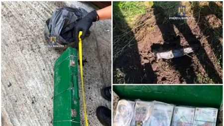 Poliţiştii au găsit o valiză cu bani îngropată în Vințu de Jos, judeţul Alba. Suma este una incredibilă şi provine din mai multe furturi