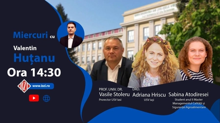 LIVE VIDEO - Despre un spectaculos şi savuros târg al recoltei, organizat la finalul acestei săptămâni de USVIași, alături de prof.univ.dr. Vasile Stoleru, prorector, Sabina Atodiresei, masterand și Adriana Hriscu, doctorand - FOTO