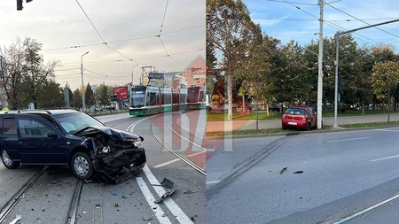 Accident rutier pe strada Palat. Două maşini s-au izbit violent - EXCLUSIV, FOTO
