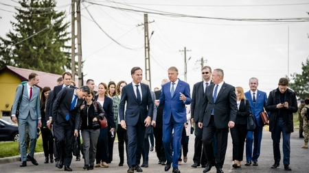 Mark Rutte a ajuns la Cincu împreună cu președintele Klaus Iohannis și premierul Nicolae Ciucă