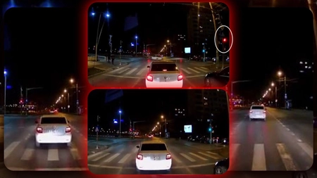 Inconștiența unui șofer ieșean putea duce la o tragedie! Sătul să aștepte la semafor, a trecut pe culoarea roșie!