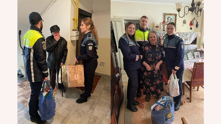 Mesajul polițiștilor Secției 3 Poliție Iași: „Să nu ne uităm bătrânii” - FOTO, VIDEO