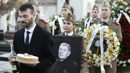 Mitică Popescu a fost înmormântat azi, cu onoruri militare. Ce mari actori și-au luat „adio”, în lacrimi