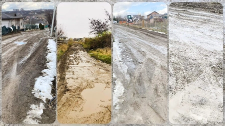 Străzile din Valea Lupului sunt într-o stare dezastruoasă! Localnicii acuză că dezvoltatorii imobiliari fac legea – GALERIE FOTO