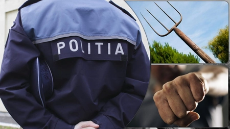 Un polițist din orașul Hârlău a fost la un pas de a fi „executat” cu o furcă. De la ce a pornit scandalul – FOTO