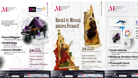 Filarmonica „Moldova” Iași: Concerte în perioada 24 – 31 martie 2023