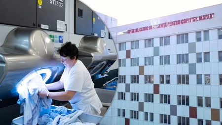 Spitalul de Copii „Sf. Maria” Iași cheltuie aproape 8.000 de euro, în luna iunie, pentru servicii de spălătorie
