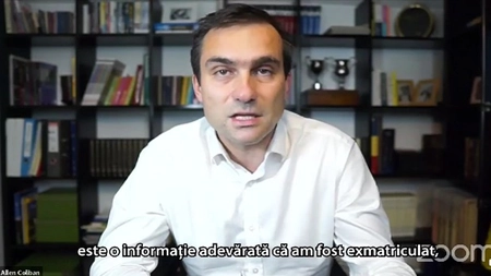 Allen Coliban, primarul USR al Brașovului, exmatriculat pentru a doua oară din facultate: „Este o informație adevărată”