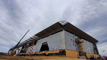 Lucrările la terminal T4 de la Aeroportul Iași avansează. Pragul de 50% a fost depășit - FOTO