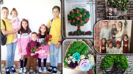 Exemplu demn de urmat! O familie cu șapte copii din satul Topile ne dezvăluie care este secretul fericirii - FOTO