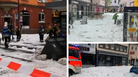 Plugurile de zăpadă, scoase în Germania. O furtună violentă a creat ravagii - FOTO, VIDEO