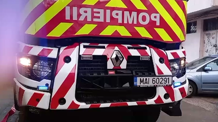 Incendiu în Tudor Vladimirescu. Flăcările au izbucnit la un apartament