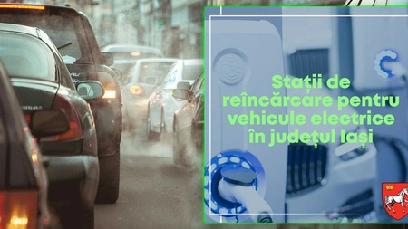 Consiliul Județean a primit finanțarea! În Iași vor fi montate mai multe stații de reîncărcare pentru vehicule electrice
