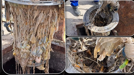 Doar cei care au stomacul tare pot privi aceste imagini. Nici angajaților de la ApaVital nu le-a venit să creadă ce au descoperit într-un canal