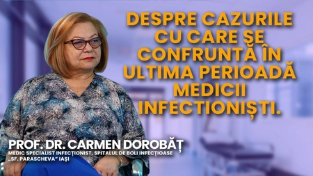 LIVE VIDEO - Prof. dr. Carmen Dorobăț, medic specialist infecționist, Spitalul de Boli Infecțioase „Sf. Parascheva” Iași, discută în emisiunea BZI LIVE despre cazurile cu care se confruntă în ultima perioadă medicii infecționiști
