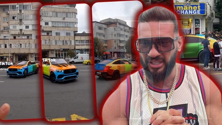 Bombă! Încă o lovitură încasată de Dorian Popa în trafic! Polițiștii din Iași l-au amendat după ce și-a întors pe linia continuă bolidul fără număr de înmatriculare - EXCLUSIV/FOTO/VIDEO