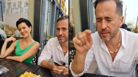 Dinu Maxer și iubita, o nouă vacanță în Dubai. Cei doi s-au filmat în timp ce mănâncă șaorma