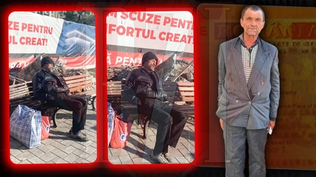 Fără niciun act de identitate și grav bolnav, un bărbat de 61 de ani a ajuns pe străzi. Vasile Panțîru doarme de câteva zile pe băncile din Iași – FOTO