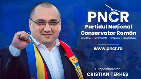Europarlamentarul Cristian Terheș a fost ales președinte al Partidului Național Conservator Român (PNCR)