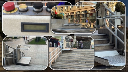 Iresponsabilitate totală din partea Primăriei Municipiului Iași! Persoanele cu dizabilități și familiile cu copii în căruț nu pot folosi rampele electrice din centrul orașului – FOTO