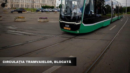 Atenție, ieșeni! Circulație blocată pe Pod Metalurgiei din cauza unui tramvai defect - UPDATE