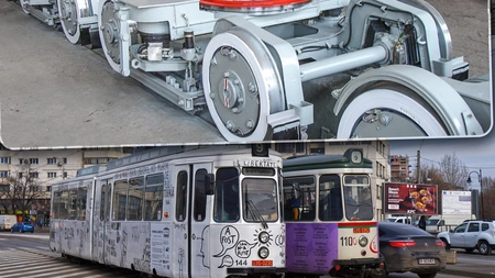 CTP Iași cumpără bandaje noi pentru roțile tramvaielor. Compania cheltuie 230 de mii de euro pentru 380 de bucăți - FOTO
