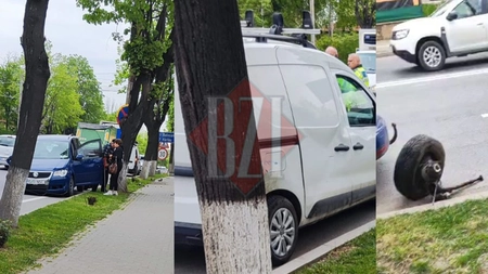 Accident rutier în județul Iași. Două autoturisme au intrat în coliziune la Târgu Frumos - EXCLUSIV FOTO