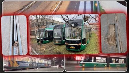 După aproape trei ani, tramvaiele noi din Iași au ajuns să fie mai zgomotoase decât modelele din 1960. Bandajele de pe roți au fost distruse de infrastructura din oraș: „Cele mai vechi linii au 25 de ani” - FOTO/VIDEO