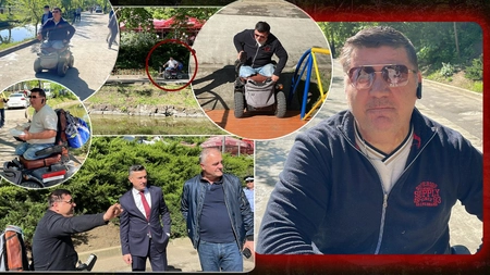 Bătaie de joc! Un bărbat în scaun cu rotile a fost umilit la împărțitul micilor de la Ciric. A privit minute în șir cum politicienii înfulecau cârnați, în timp ce el nu putea ajunge la corturi – FOTO/VIDEO