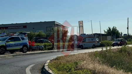 Accident rutier în Valea Ursului. O trotinetă a fost acroșată de un autoturism - FOTO