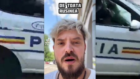 Un influencer din Iași, scos din minți de Poliția Rutieră! Tudor Olărașu a fost amendat după ce a încălcat grav legislația, iar de ciudă a filmat toată scena – FOTO/VIDEO