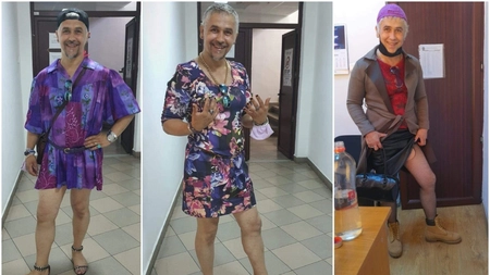 Poliţistul în fustă Mihail Bucur îşi acuză şefii: „Mi-au spus că dacă mai vin în fustă, mă dau afară!”