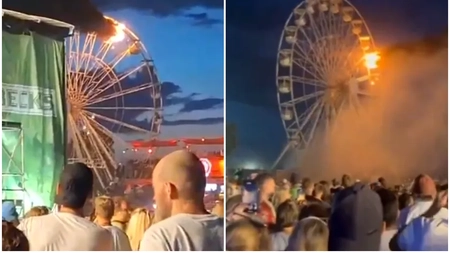 O roată panoramică a luat foc. Peste 20 de persoane au fost rănite