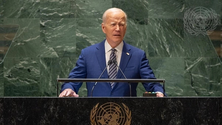 Joe Biden spune de la tribuna ONU că „războiul lui Putin a eşuat” 