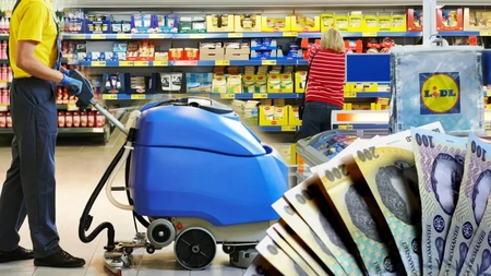 Salariu de 900 de euro pentru un post part-time la curățenie în LIDL! Jobul este în România