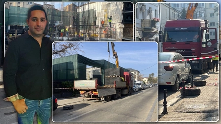 Dezvoltatorul Ciprian Ciubotariu a pus stăpânire pe domeniul public! A blocat o stradă din centrul Iașului cu anvelope